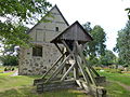 Deutsch: Kirche in Gnevezow, Glockenstuhl