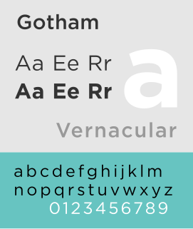 <span class="mw-page-title-main">Gotham (typeface)</span> Geometric sans-serif typeface