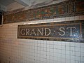 The standard mosaics along the Rockaway Parkway-bound platforms...