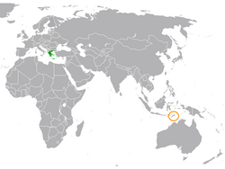 Location of Greece and East Timor