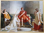 Andromache und Pyrrhus.  Gemälde basierend auf der Tragödie von Racine "Andromache".  Louvre