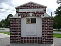 Back of Hahira High School Memorial Plaque on baseball grounds