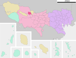 Location of Hamura in Tokyo Metropolis