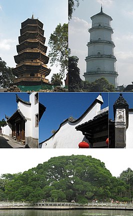 Een collage van Fuzhou