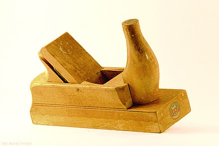 A wooden smoothing plane.
