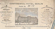 Vignette pour Hôtel Continental (Berlin)