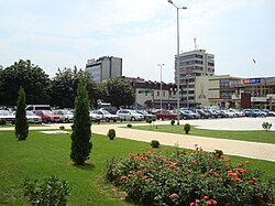 Hotel Macedonia and the square.JPG