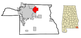 Houston County Alabama Incorporated and Unincorporated areas Webb Highlighted.svg