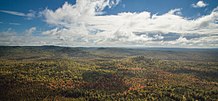 Looking east over the Huron Mountains from Skanee.