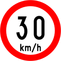 RUS 044 Limitation de vitesse (30 km/h)