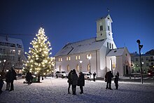 Reykjavik Cathedral Iceland December 2014 (15816308610).jpg