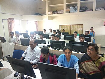 Participants working in workshop at Karanja (Lad)