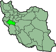 نقشه‌ای نشان‌دهندهٔ استان لرستان در ایران