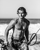 El deportista de kitesurf Jesse Richman en 2017