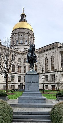 John Brown Gordon statue in front of the Georgia State Capitol John Brown Gordon statue and Georgia State Capitol.jpg