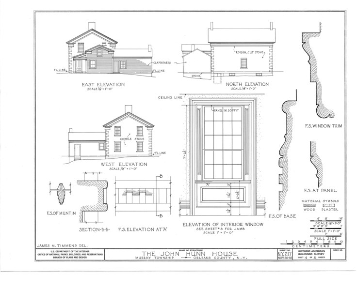 File:John Hunn House, Ridge and East Holley Roads, Murray, Orleans County, NY HABS NY,37-MUR,1- (sheet 4 of 5).tif