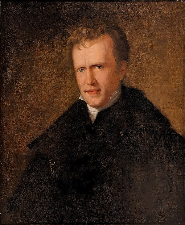 Portrait of John Neal by Sarah Miriam Peale, 1823. Neal is regarded as the first American art critic and was also an influential writer and literary c