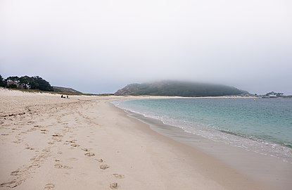 Jules and Gabriel at Playa de Rodas, Ciés Islands, Spain