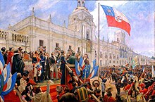 Retrato de la declaración de independencia de Chile