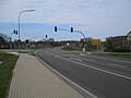 Neu erbaute Kreuzung "Dehmer Straße" und B61n in der Ortsmitte