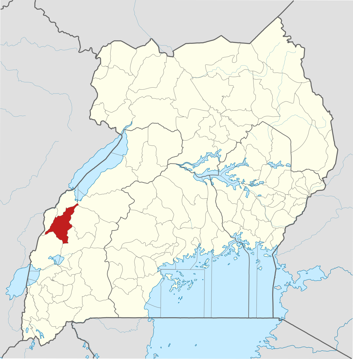 Map Of Kabarole District Kabarole District - Wikipedia