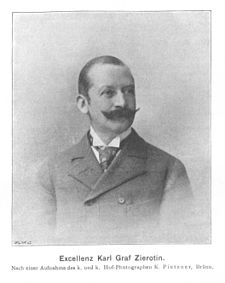 Karel Emanuel ze Žerotína kolem roku 1900