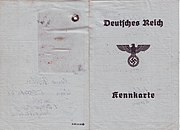 Eksempel på et såkalt «Kennkarte», i det aktuelle tilfellet til Maria Fischer, en østerriksk trotskist og motstandskjemper under andre verdenskrig.