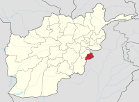 Khost in Afghanistan.svg
