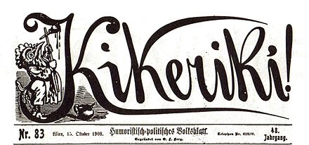Kikeriki – Titelzeile (1901)
