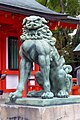 A komainu at the Ikuta Shrine.