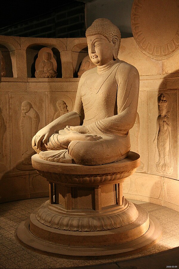 Seated Shakyamuni Buddha, Seokguram cave, Korea.