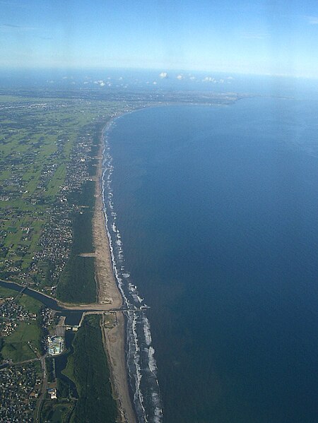 Aerial view, from south to north, of Kujūkuri Beach