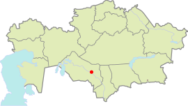 محل قزل‌اوردا در نقشهٔ قزاقستان