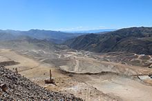 Rio Alto's La Arena Mine located near Huamachucho, La Libertad, Peru, taken from the top of the mine's Calaorco Pit, July 2013. La Arena Mine.jpg