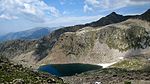 En av många sjöar i Mercantours nationalpark i Franska Alperna.