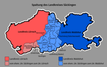 Karte der “Spaltung” des Landkreises