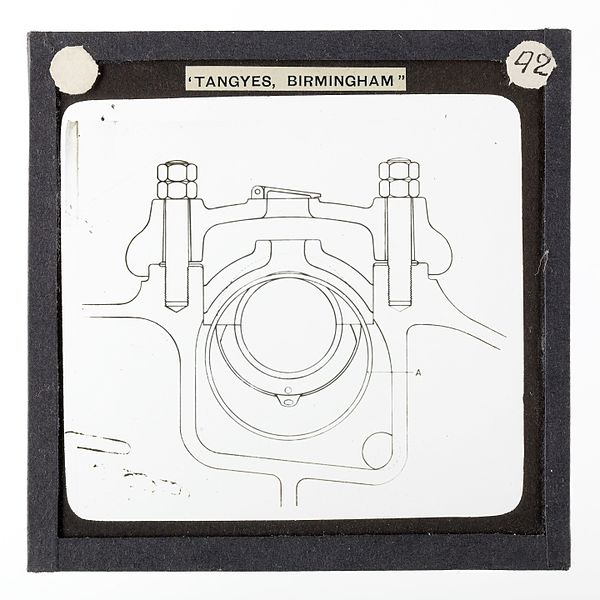 File:Lantern Slide - Tangyes Ltd, Main Bearing Lubrication & Drain System, circa 1910.jpg