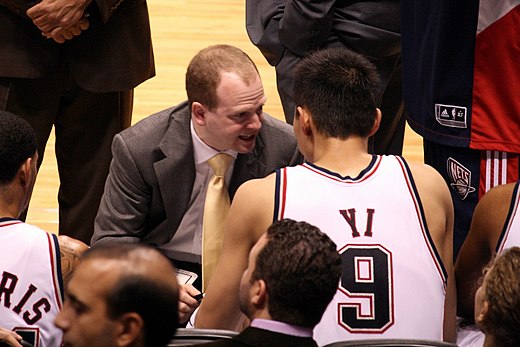 Frank coaching the New Jersey Nets in 2008