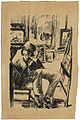 Lesser Ury: Der Kunstkenner, Lithographie. 27 x 18 cm (Darstellung), 1922