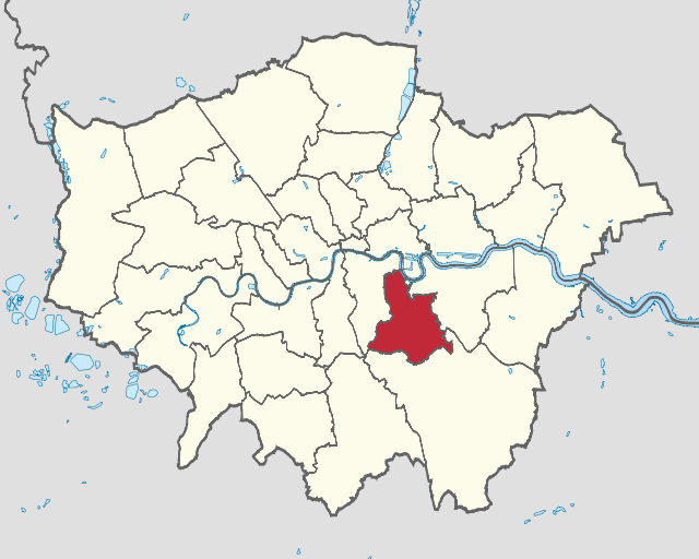路易咸區在大倫敦的位置