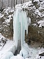 Iced waterfall in Lillafüred, with me.