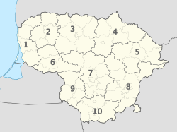 Lithuania, administrative divisions - Nmbrs (districts).svg