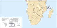 Komorlar'ın yerini gösteren bir harita