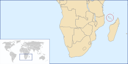 Lokasie van Comore