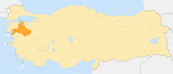 Разположение на Балъкесир в Турция