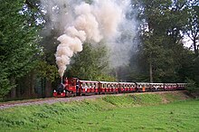 Longleat Safari Park opened by Jimmy Chipperfield in 1966, the first drive-through safari park outside Africa Longleat Railway - No.6 John Hayton climbing the bank - geograph.org.uk - 990869.jpg