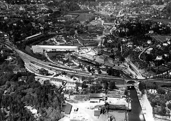 The station and surroundings in 1937