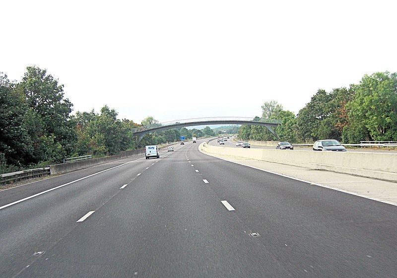 File:M5 footbridge northwest of Poundisford Lodge - geograph.org.uk - 3182331.jpg