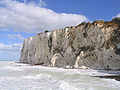 English: Chalk cliff in Mers-les-Bains Français : Falaise de craie à Mers-les-Bains