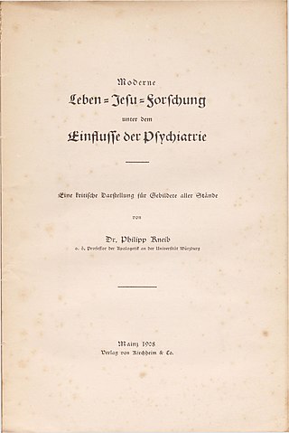 <span class="mw-page-title-main">Moderne Leben-Jesu-Forschung unter dem Einflusse der Psychiatrie</span> Book by Philipp Kneib published in 1908